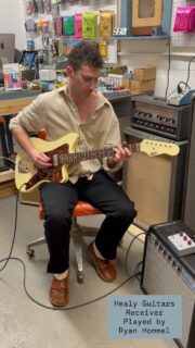 Did a quick demo yesterday of our new Receiver drive pedal with @ryanhommel using his Princeton. The left footswitch is on/off and the right foot switch selects the style clipping, either LED’s or Germanium Diodes. Both go through their own transistor and internal boost stage. We’ll do more sounds and videos in the future, just wanted to get something up there so you can hear it! Made in collaboration with our other pal Ryan @argonaut_guitar_components , this has really been a fun project to dial in with him. Hope you’ll try one out at the shop or tomorrow @martelmusicstore 11-4 at the pedal party. #healyguitars #healyreceiver #healyhealer